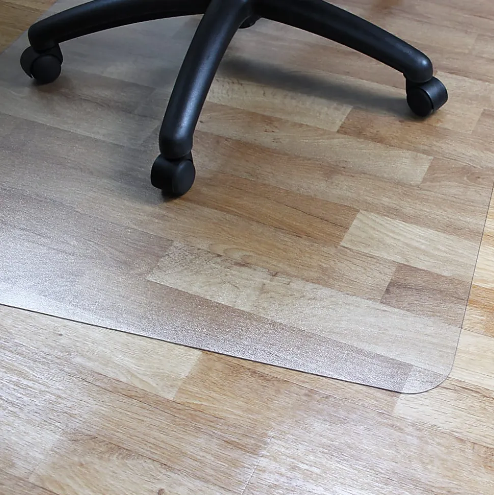 Floortex® Advantagemat® Vinyl Lipped Chair Mat for Carpets up to 3/8", 36" x 48", Clear