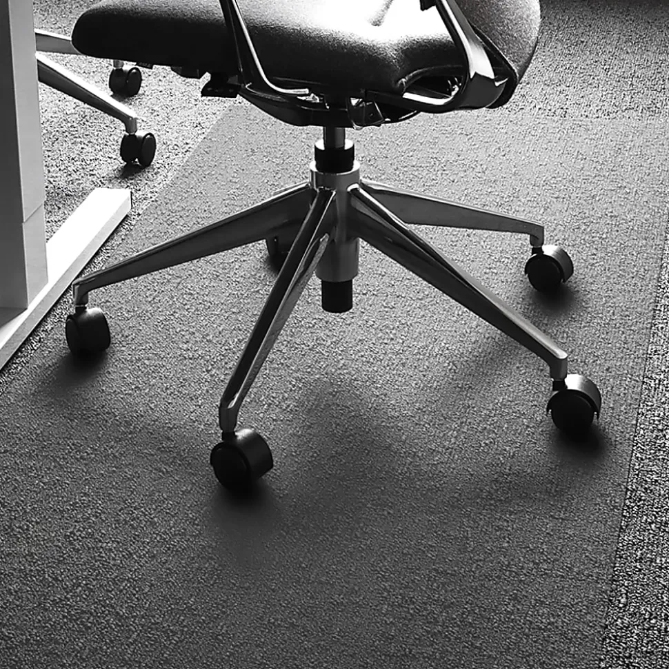 Floortex® Advantagemat® Vinyl Rectangular Chair Mat for Carpets up to 1/4", 48" x 118", Clear, NRCMFLVG0083
