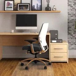 Floortex® Advantagemat® Vinyl Rectangular Chair Mat for Hard Floor, 45" x 53", Clear