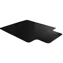 Floortex® Advantagemat® Vinyl Lipped Chair Mat for Hard Floor, 36" x 48" (Shipped Rolled), Black