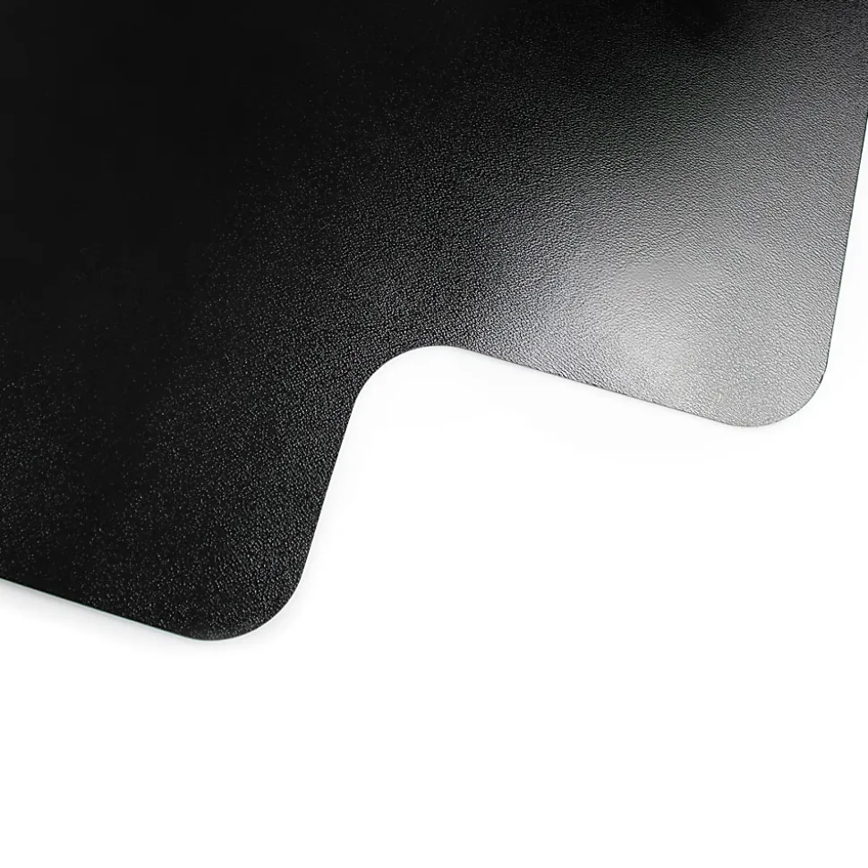 Floortex® Advantagemat® Vinyl Lipped Chair Mat for Hard Floor, 36" x 48" (Shipped Rolled), Black