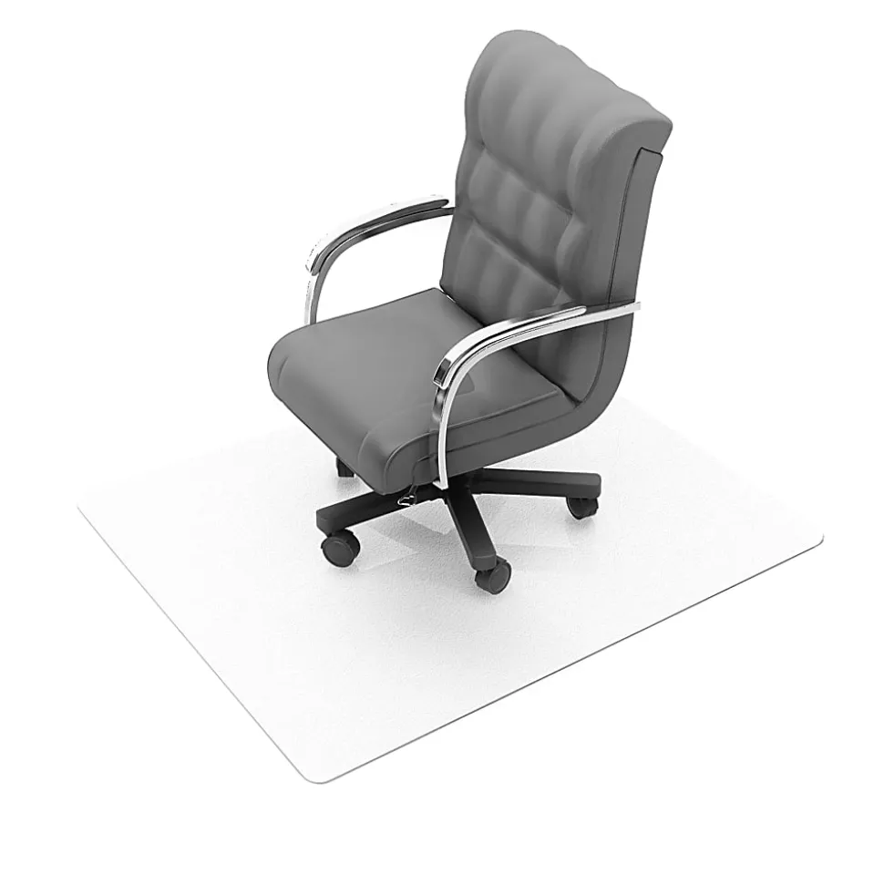 Floortex® Advantagemat® Vinyl Rectangular Chair Mat For Carpets Up To 3/8", 48" x 60", Clear