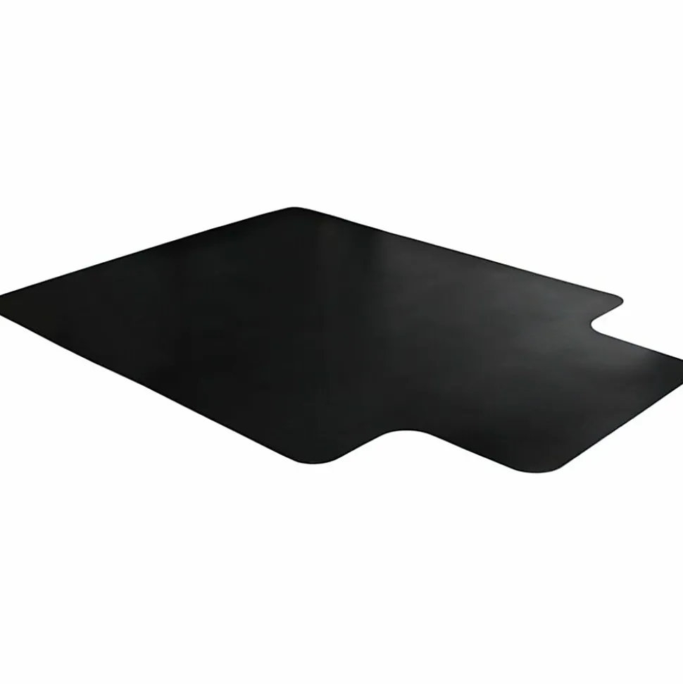 Floortex® Advantagemat® 45" x 53" Vinyl Black Lipped Chair Mat For Hard Floors