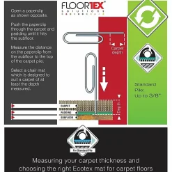 Floortex® Cleartex® Enhanced Polymer Lipped Chair Mat for Carpets up to 3/8