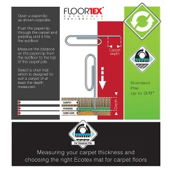 Floortex® Cleartex® Enhanced Polymer Lipped Chair Mat for Carpets up to 3/8