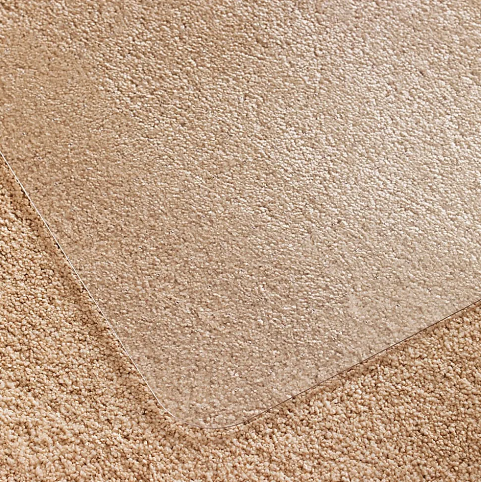 Floortex® Cleartex® Enhanced Polymer Lipped Chair Mat for Carpets up to 3/8", 48" x 51", Clear