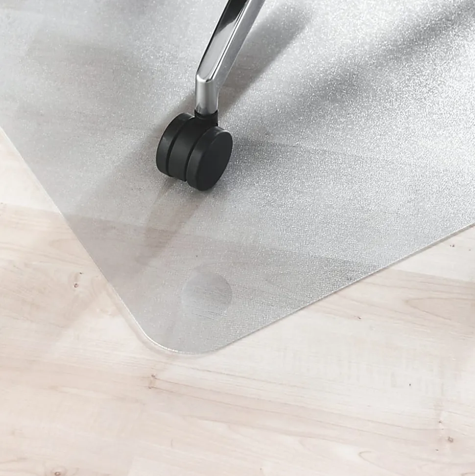 Floortex® Cleartex® Evolutionmat® Rectangular Anti-Slip Chair Mat for Hard Floors and Very Low Pile Carpets, 48" x 60", Clear