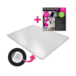 Floortex® Cleartex® Evolutionmat® Rectangular Anti-Slip Chair Mat for Hard Floors and Very Low Pile Carpets, 36