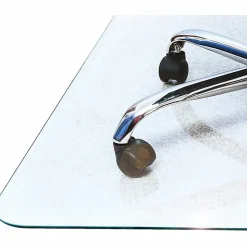 Floortex Cleartex Glaciermat Glass Rectangular Chair Mat - Hard Floor, Home, Office, Carpet - 40
