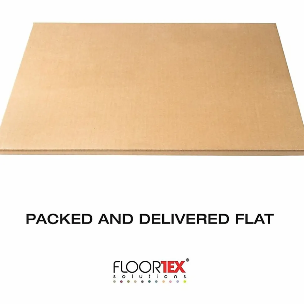 Floortex Cleartex Glaciermat Glass Rectangular Chair Mat - Hard Floor, Home, Office, Carpet - 40" x 53"x 0.20" Thickness - Rectangle - Glass - Clear