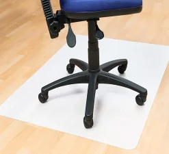 Floortex® Cleartex® Polypropylene Rectangular Anti-Slip Chair Mat, Hard Floors, 29" x 46", White