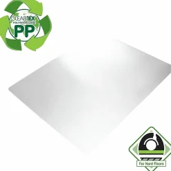 Floortex® Cleartex® Polypropylene Rectangular Anti-Slip Chair Mat, Hard Floors, 29
