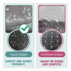 Floortex® Cleartex® TrYlok® Vinyl Rectangular Chair Mat for Low Pile Carpets up to 1/4
