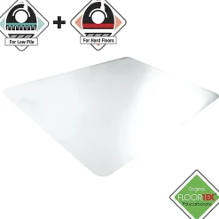 Floortex Cleartex® Unomat Anti-Slip Rectangular Chair Mat Hard Floors and Carpet Tiles, 48