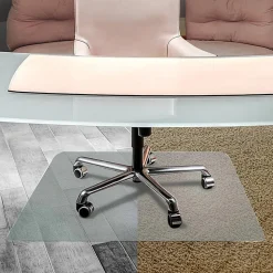 Floortex Cleartex® Unomat Anti-Slip Rectangular Chair Mat Hard Floors and Carpet Tiles, 48
