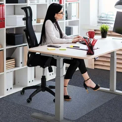 Floortex® Cleartex® Unomat® Anti-Slip Rectangular Polycarbonate Chair Mat Hard Floors and Carpet Tiles, 48
