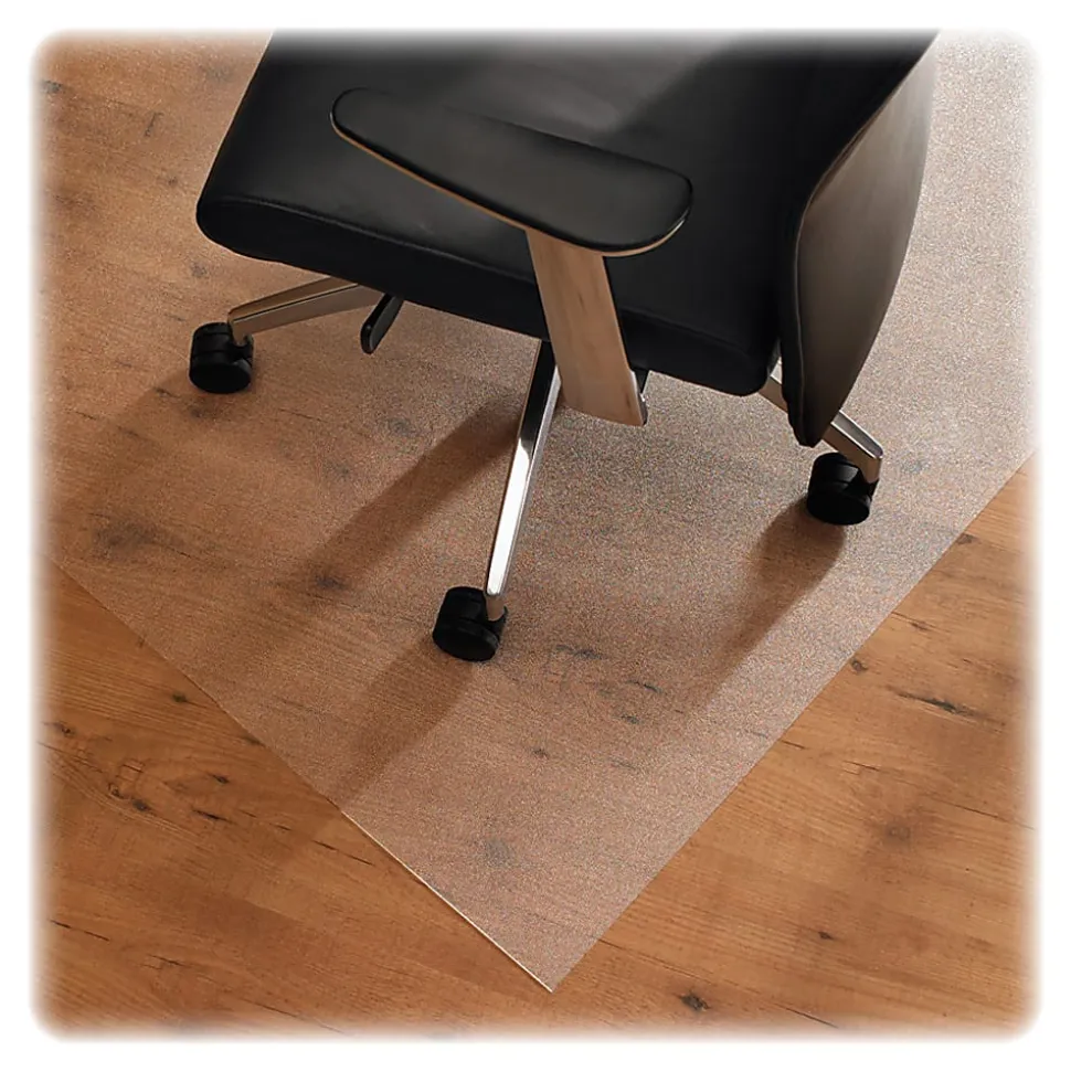 Floortex Cleartex XXL Ultmat Polycarbonate Chair Mat For Hard Floors/Low-Pile Carpet, 79" x 60", Clear