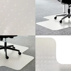 Floortex® Computex® Anti-Static Vinyl Lipped Chair Mat for Carpets up to 3/8", 36" x 48", Translucent
