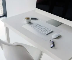 Floortex® Desktex® Vinyl Anti-Static Desk Pad, 12" x 18", Clear