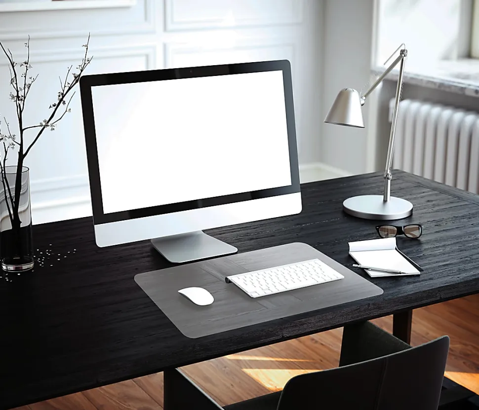Floortex® Desktex® Vinyl Anti-Static Desk Pad, 20" x 36", Clear