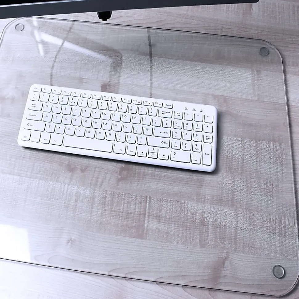 Floortex® Desktex® 19" x 24" Glass Desk Pad