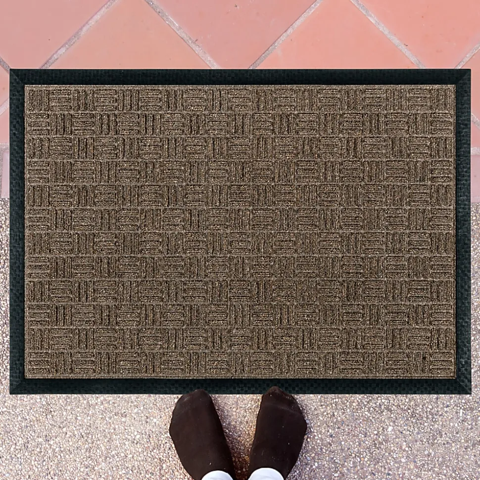 Floortex® Doortex® Ribmat Entrance Mat, 32" x 48", Brown, NREMFLLR0029