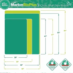 Floortex Ecotex BioPlus Polycarbonate Chair Mat for Hard Floors - 46