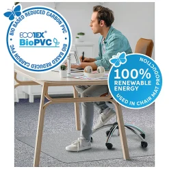 Floortex Ecotex BioPVC Chair Mat for Low Pile Carpets up to 1/4
