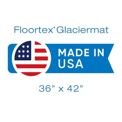 Floortex® Glaciermat® Heavy-Duty Glass Chair Mat For Hard Floors And Carpets, 36" x 42", Crystal Clear