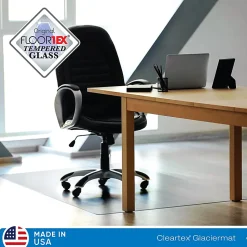 Floortex® Glaciermat® Heavy-Duty Glass Chair Mat For Hard Floors And Carpets, 36