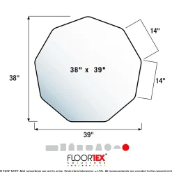 Floortex® 9Mat® Gaming Chair Mat For Hard Floors, 38