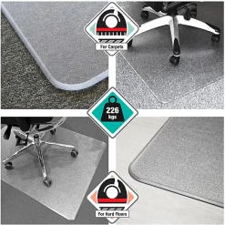 Floortex® Megamat® Extra Thick Chair Mat For Hard Floors & Carpets, 35