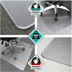 Floortex® Megamat® Extra Thick Chair Mat For Hard Floors & Carpets, 35