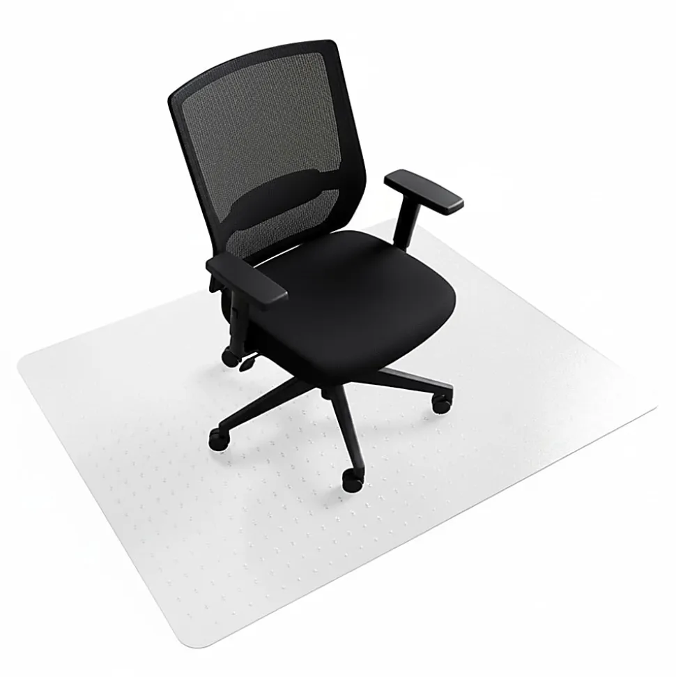 Floortex® TrYlok® 45" x 53" Rectangular Chair Mat for Low Pile Carpets