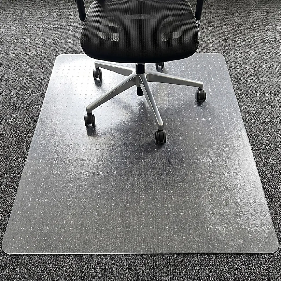 Floortex® TrYlok® 45" x 53" Rectangular Chair Mat for Low Pile Carpets