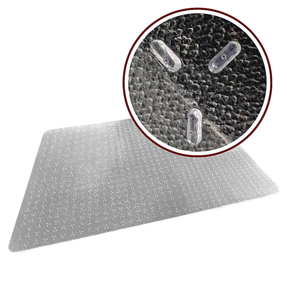 Floortex® TrYlok® 45" x 53" Rectangular Chair Mat for Low Pile Carpets