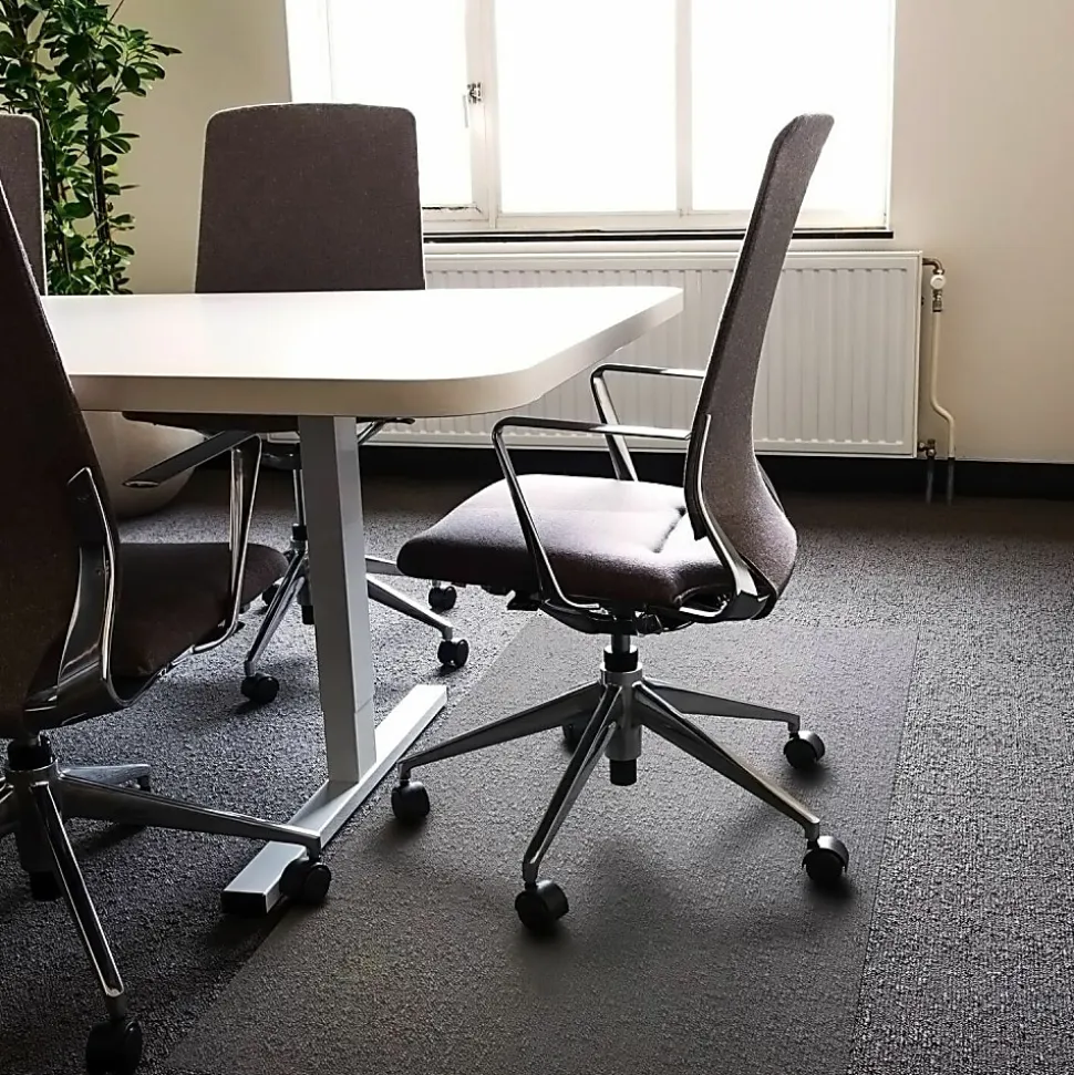 Floortex® Ultimat® Polycarbonate Rectangular Chair Mat For Carpets, 48" x 118", Clear