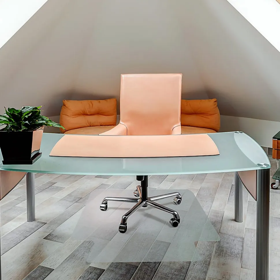 Floortex® Ultimat® Polycarbonate Lipped Chair Mat For Hard Floors, 48" x 60", Clear