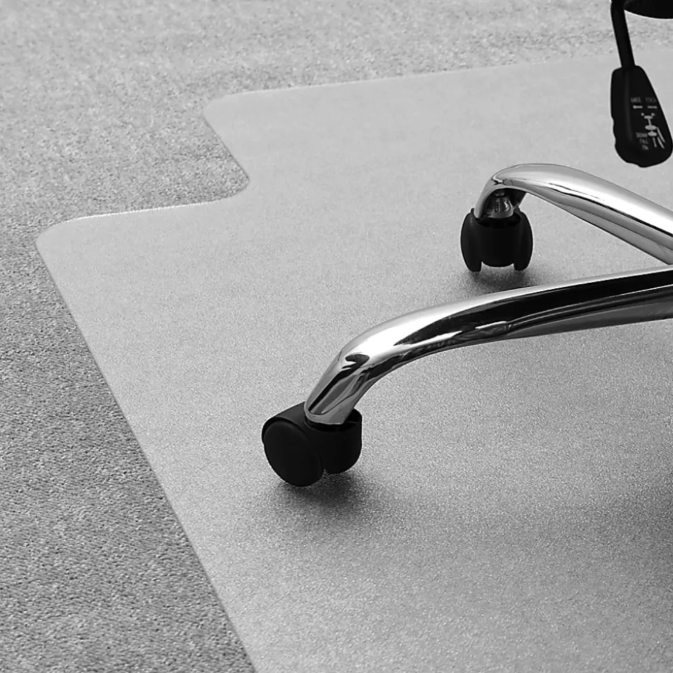 Floortex® Ultimat® Polycarbonate Lipped Chair Mat for Carpets up to 1/2", 48" x 53", Clear