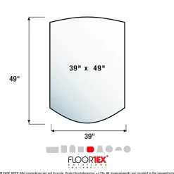 Floortex® Ultimat® Polycarbonate Contoured Chair Mat for Carpets up to 1/2