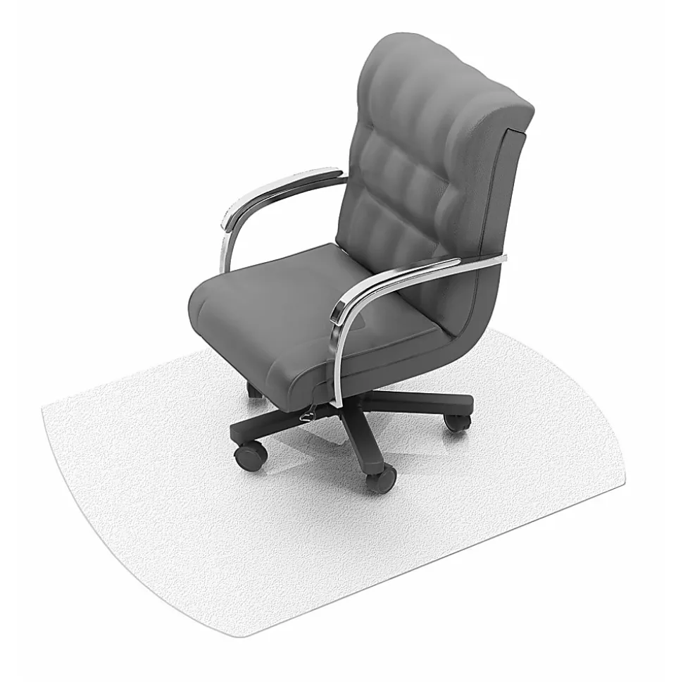 Floortex® Ultimat® Polycarbonate Contoured Chair Mat for Carpets up to 1/2", 39" x 49", Clear