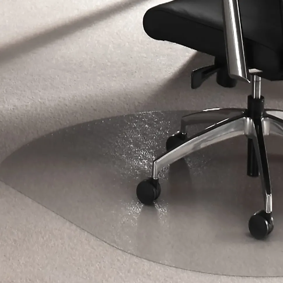Floortex® Ultimat® Polycarbonate Contoured Chair Mat for Carpets up to 1/2", 39" x 49", Clear