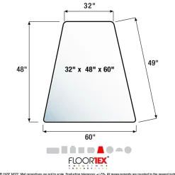 Floortex® Ultimat® Polycarbonate Corner Workstation Chair Mat For Hard Floors, 48