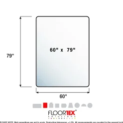 Floortex® Ultimat® XXL Polycarbonate Rectangular Chair Mat for Hard Floors, 60