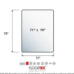 Floortex® Ultimat® XXL Polycarbonate Rectangular Chair Mat for Hard Floors, 71