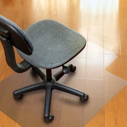 Floortex® Valuemat® Basic Vinyl Lipped Chair Mat for Hard Floors, 36" x 48", Clear