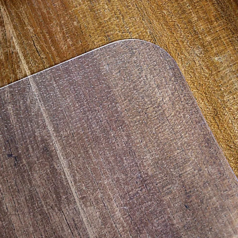 Floortex® Valuemat® Basic Vinyl Lipped Chair Mat for Hard Floors, 36" x 48", Clear