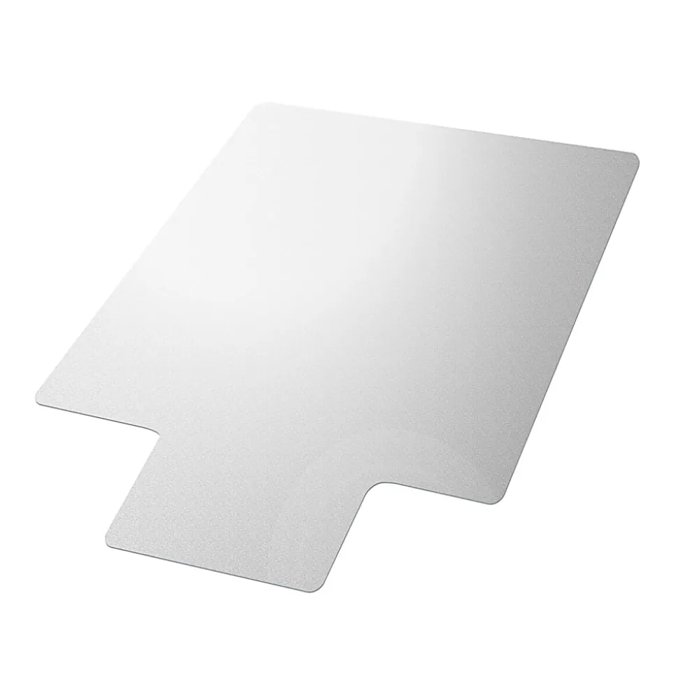 Floortex® Valuemat® Basic Vinyl Lipped Chair Mat for Hard Floors, 36" x 48", Clear