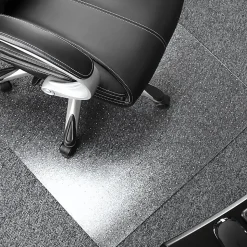 Floortex® Valuemat® Plus Polycarbonate Rectangular Chair Mat For Low Pile Carpets , 48