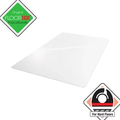 Floortex® Valuemat® Plus Polycarbonate Rectangular Chair Mat For Hard Floors , 48